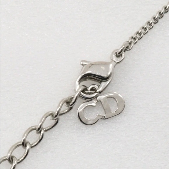 Christian Dior Silver CD Necklace with Pearl Pendant - Picture 4 of 6